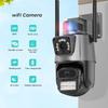 4K 8MP Dual Lens Dual Screen IP Camera WIFI Waterproof Color IR Night Vision Auto Tracking WIFI Surveillance Cameras V380pro App