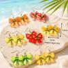 Acrylic Dopamine Fruit Shape Holiday Style Earrings, Bow, Unique Personality, Beautiful Earrings, Earrings.