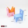 Plastic Miniature Furniture Mini Dining Table Chairs Model  Doll Accessories Toys