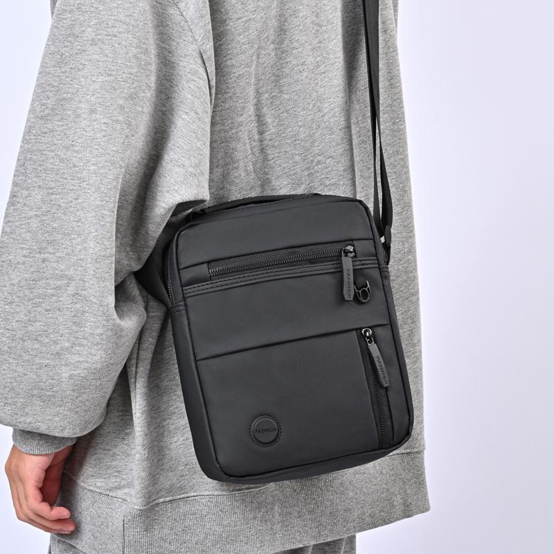 Men's Crossbody Bag - Multi-Compartment Business Shoulder Bag with Adjustable Strap, Compact Design for Travel & Everyday Use