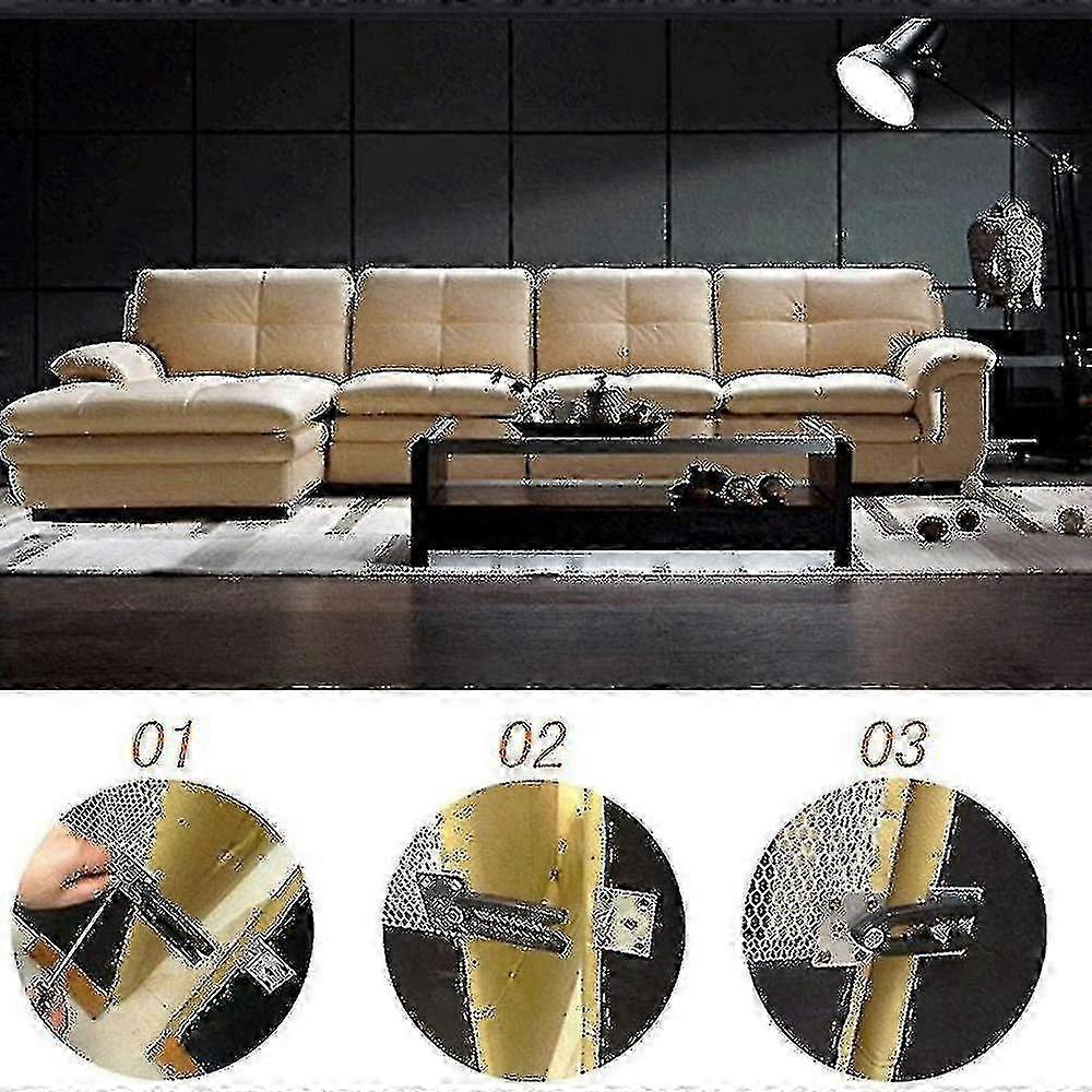 26-27 Sectional Couch Connector for Sofa, 4pcs Metal Joint Snap Alligator Style Furniture Hardware