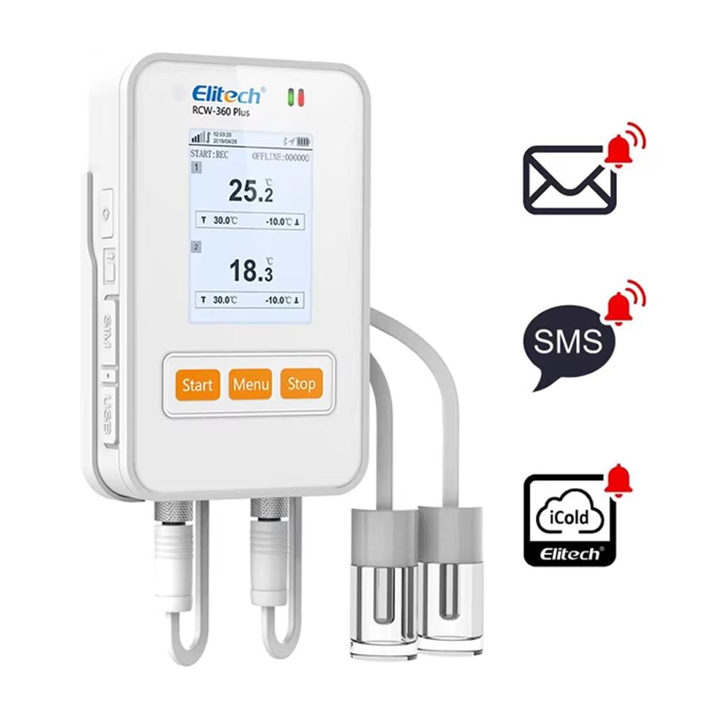 Temperature Data Logger TFT Color Screen Humidity Recorder 4G WiFi Temp Datalogger 100000 Capacity for Food Medicine Cold Chain
