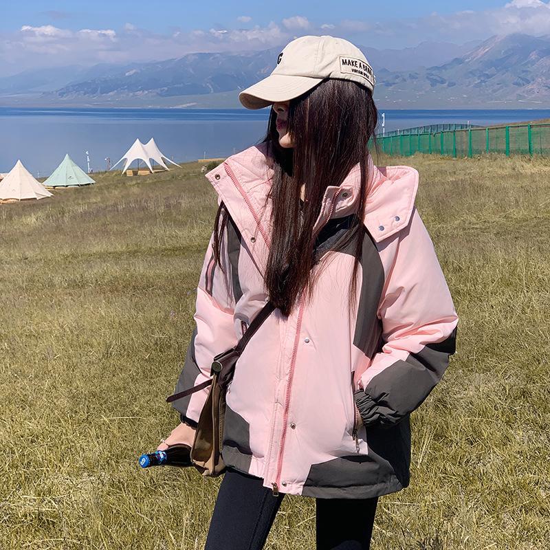 

New Women s Winter Short Outdoor Korean Style Work Clothes Loose Cotton Jackets Charge Jackets Cotton Jackets Thickened S