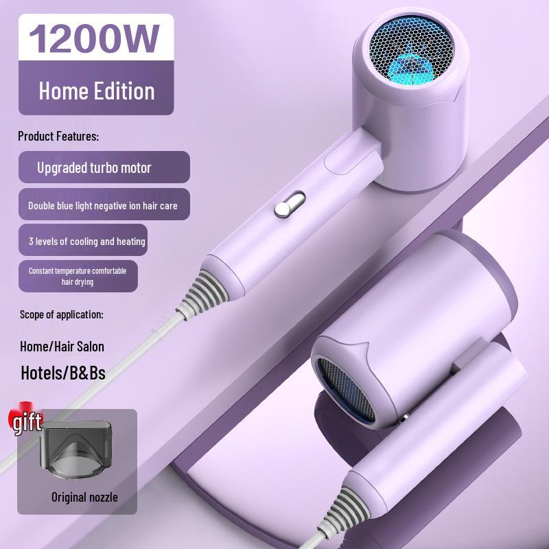 

Compact Foldable High-Speed Hair Dryer with Negative Ions - Gentle on Hair, Perfect for Travel or Dorm Use European Standard
