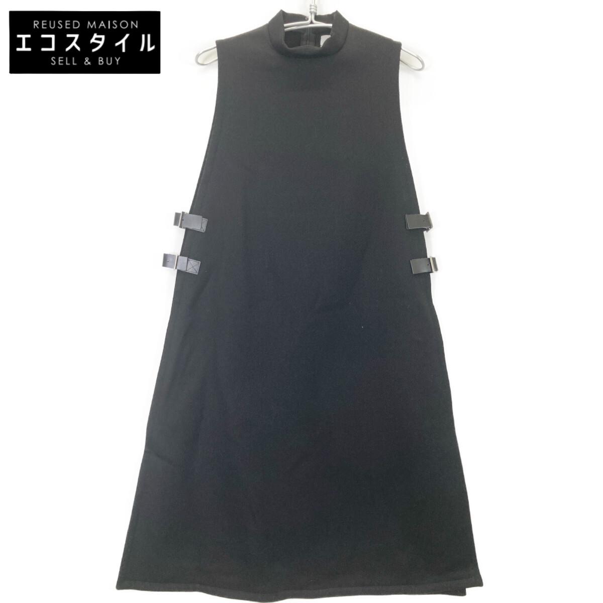 

Lautashi Black Sight Belt Slit Dress One Piece dress 1 blackUsed