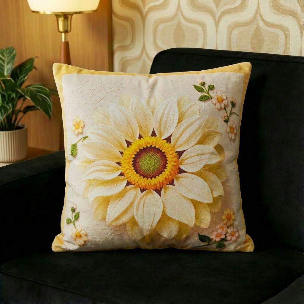 Retro Sunflower Pillowcase Luxury Sofa Cushion Atmosphere Decorative Pillow Cover For Homestay Bedhead Customizable Washable