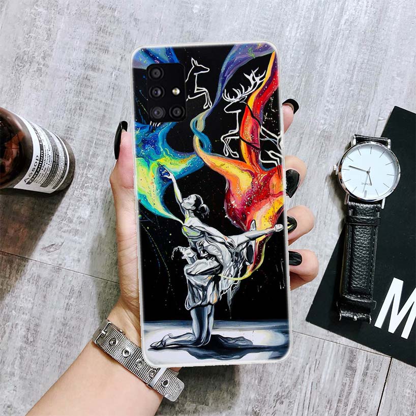 Ballerina Ballet Dancing Phone Case For Samsung Galaxy A14 A15 A13 A12 A54 A55 A53 A52 A04S A24 A25 A23 A22 A34 A35 A33 A32 A03S