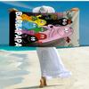 Ultra-Soft Beach Towel with Barbapapa Theme,Ideal for Pool - Camping, Diving - Perfect Travel Essential, Vibrant Beach Towel.