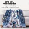 Stitch Snowy Winter Themed Series Cute Cartoon Print Fleece Blanket for Adult Quality Cozy Warm Blanket for Travel Picnic Home