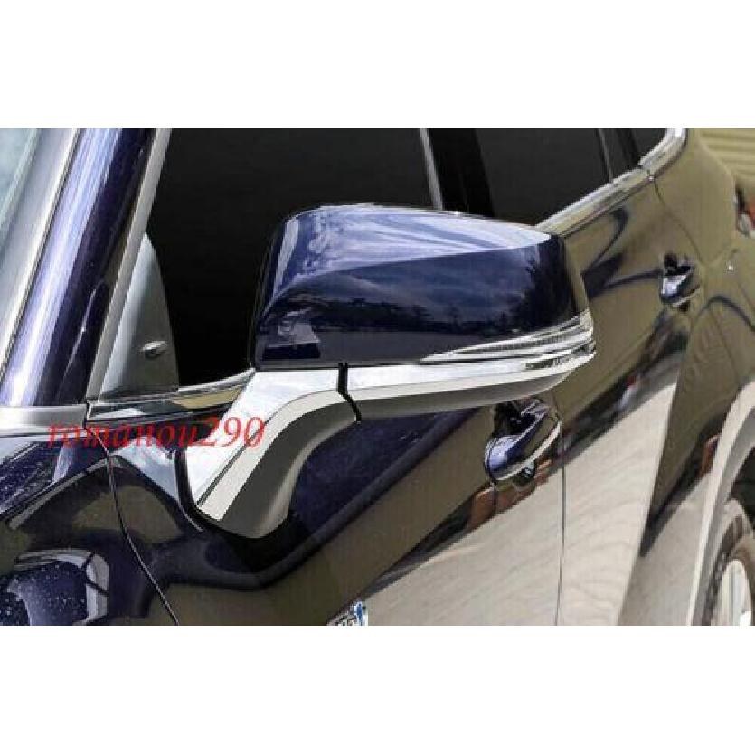 For Toyota Highlander -22 ABS Chrome Door Rear Mirror Strip Cover Trim auto