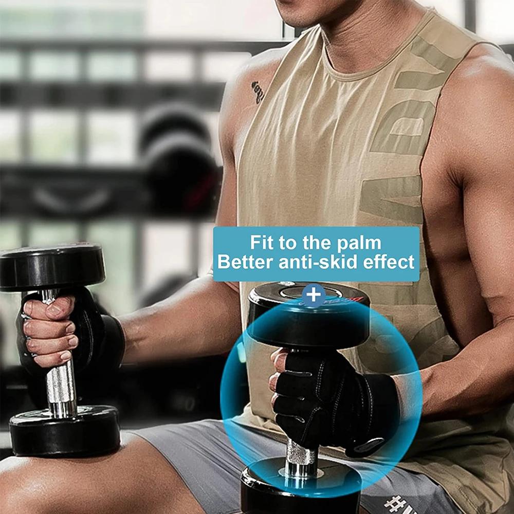 1 Paar Sporthandschuhe Gewichtübungen Halbfinger Hebehandschuhe Bodybuilding Training Sport Fitnesshandschuhe für Männer & Frauen