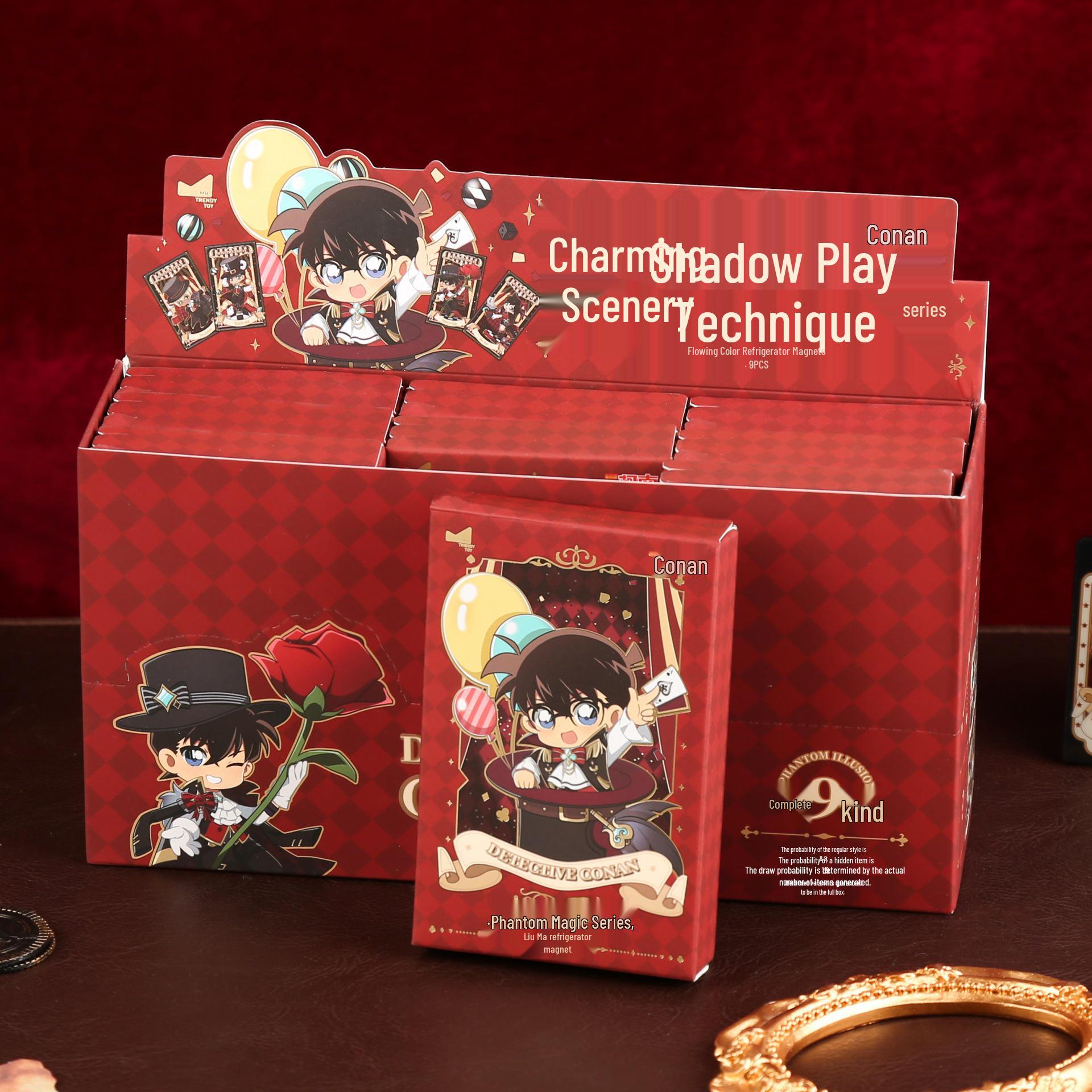 

Detective Conan Shadow Magic Refrigerator Magnet - Shinichi & Ran Anime Characters