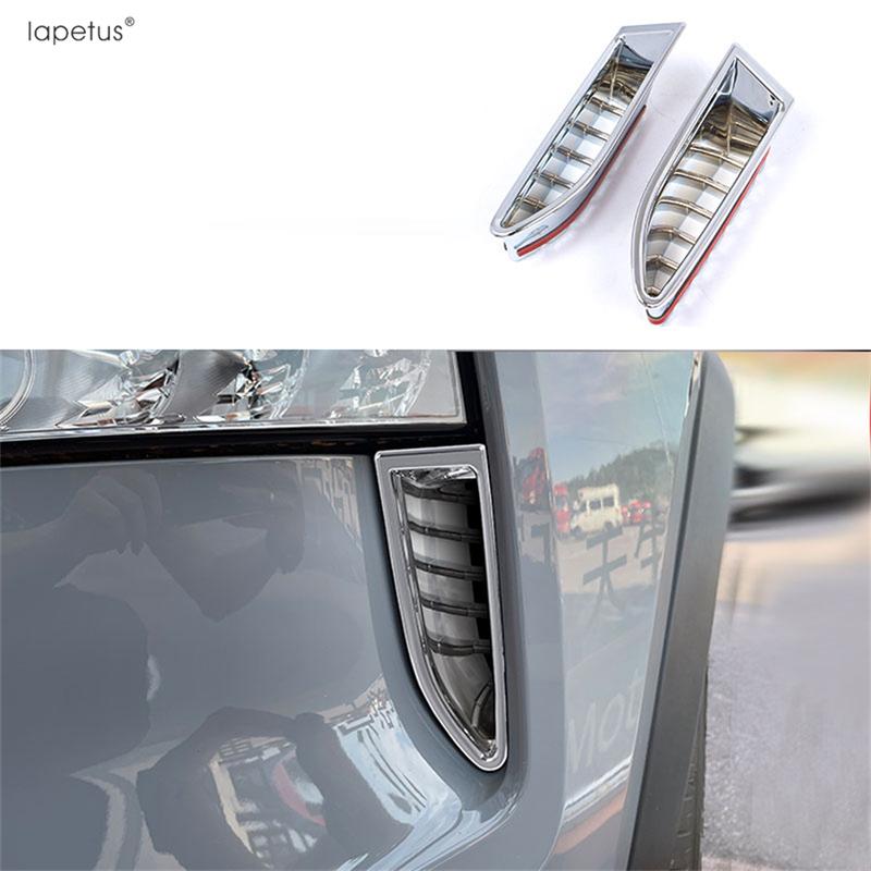 For Nissan X-Trail X Trail / Rogue T33  - 2025 ABS Chrome Red Car Front Bumper Trim Air Vent Outlet Grille Cover Accessories