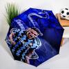 Inter Milan Star Lautaro Automatic Folding Umbrella - 8-Rib Travel Umbrella with Auto Open/Close & Portable, Gift for Christmas, Birthdays