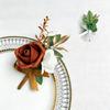 6Pcs Multipurpose Wedding Boutonniere Artificial Flower Wrist Corsage for Wedding Anniversary Party Table Centerpieces