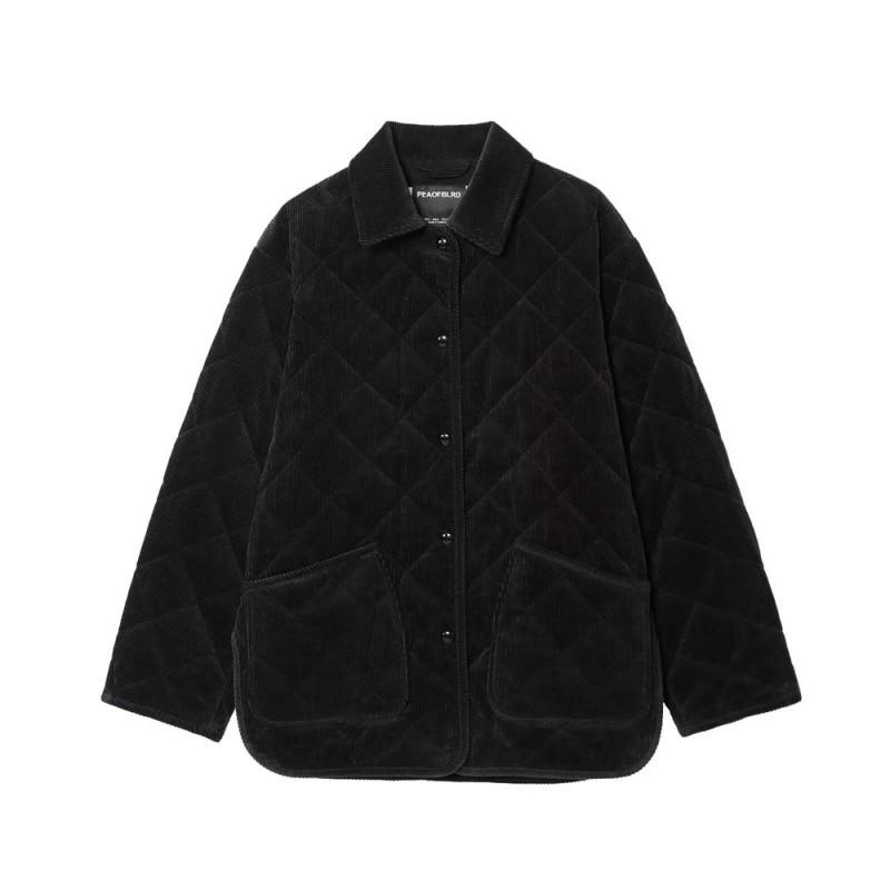 Womens Winter Corduroy Cotton Jacket Long Sleeve Loose Fit Casual Coat Youth
