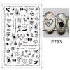 New Nail Art Stickers European and American Ghost Festival Dark Butterfly Bloodthirsty Rose Skull Zombie Nail Decal