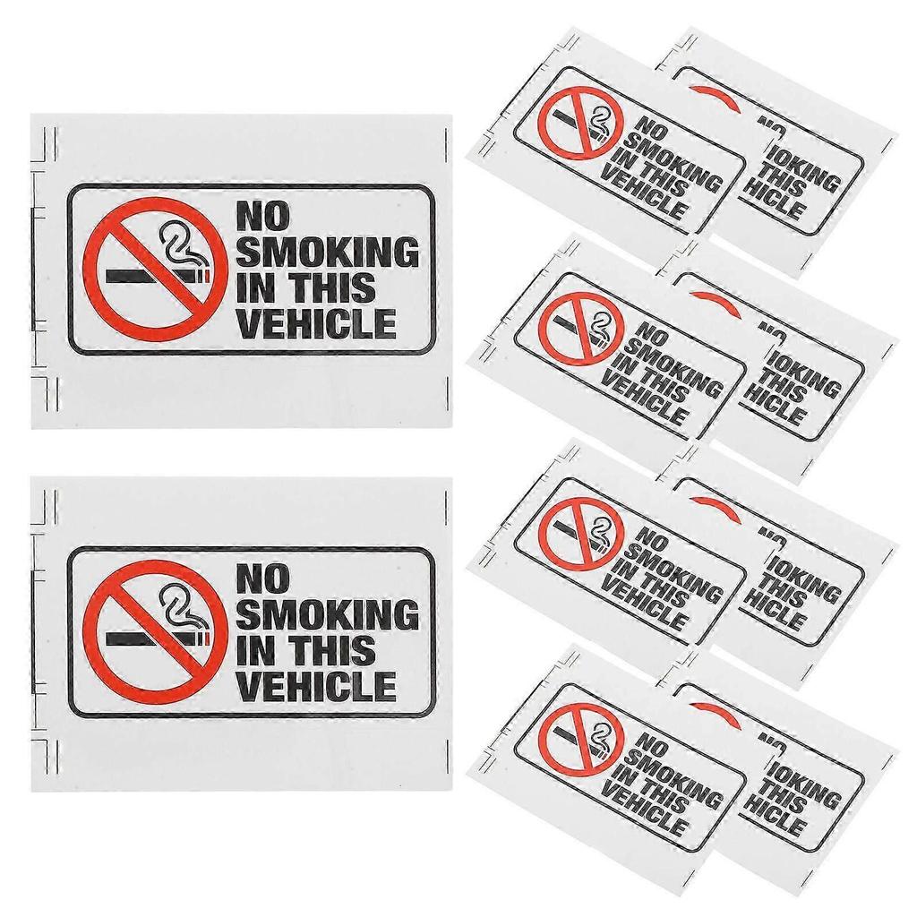 10pcs no smoking vehicle stickers self-adhesive durable