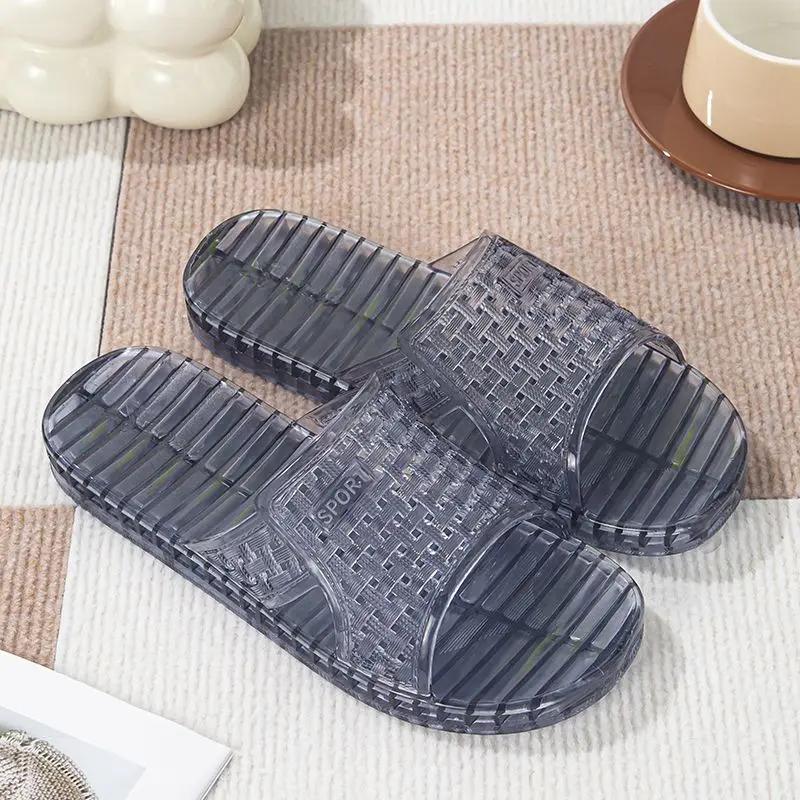 Men's Shoe Pvc Plastic Soft Bathroom Shiatsu Male Slipper Flat Sabot Fun Low Price Designer Luxury Trend 2025 Elegant Y2k Slides
