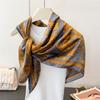Retro Court Style Satin Simulation Silk Printing Large Square Scarf Silk Scarf Shawl Headscarf Neck Protection Scarf Women