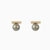 Vintage Brown Imitation Pearl Stud Earrings For Women Elegant Round Bead Temperament Earrings Jewelry Daily Wear Accessories