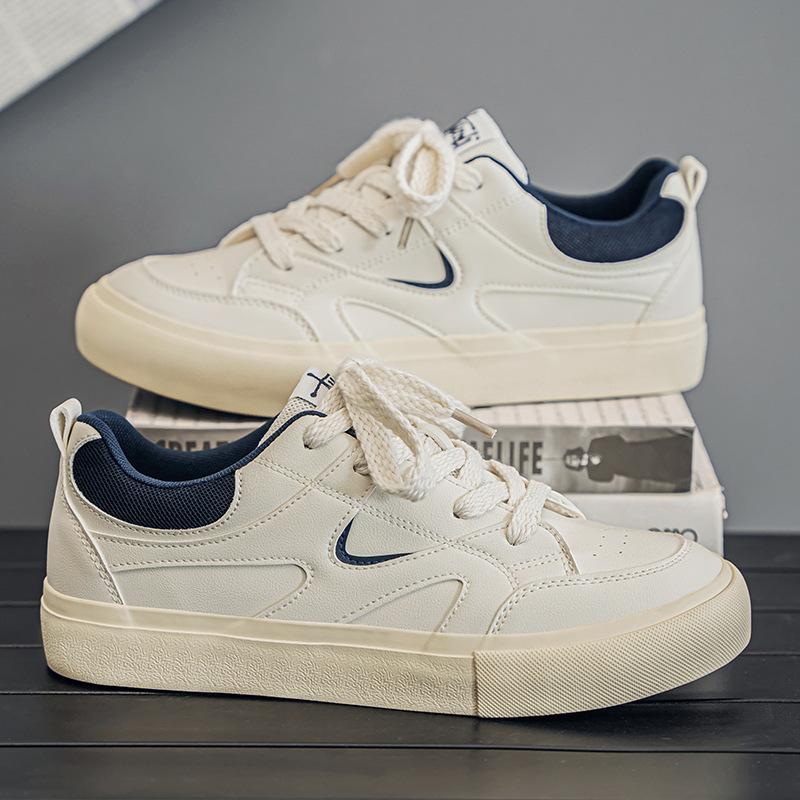 

Men s shoes new autumn and winter leisure sports Korean version leather surface waterproof flat bottom wear-resistant niche popular men s trend boar 44