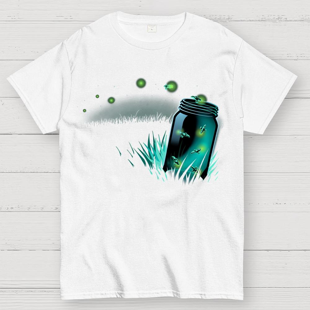 Lightning Bugs Unisex 100% Cotton Summer Casual Cool Loose T-Shirt