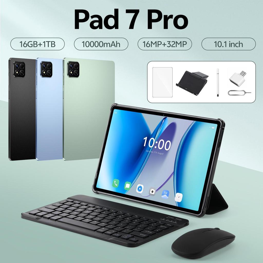 Pad 7 Pro 10,1-Zoll Android-Tablet, 16 GB + 1 TB, WLAN, Bluetooth, Dual-SIM Dual-Standby