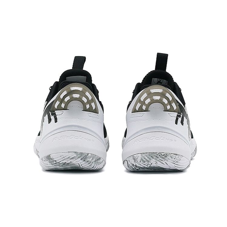 Anta Abrasion Resistant Low Top Performance Basketball Shoes Men's Black White 11931608S-2