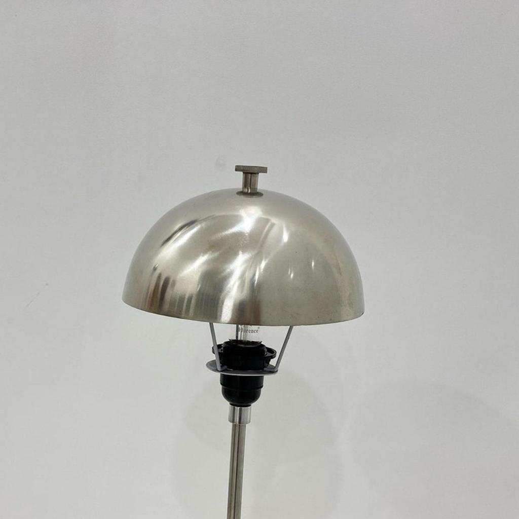 Decorative Chrome Table Lamp With Chrome Shade Mid Century Modern Lighting Lamps