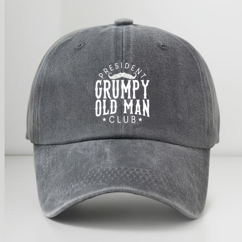 

Vintage Baseball Hat 1pc PRESIDENT GRUMPY OLD for Man CLUB Baseball Cap Adjustable Buckle ClosureAppropriate for Any Season One Size