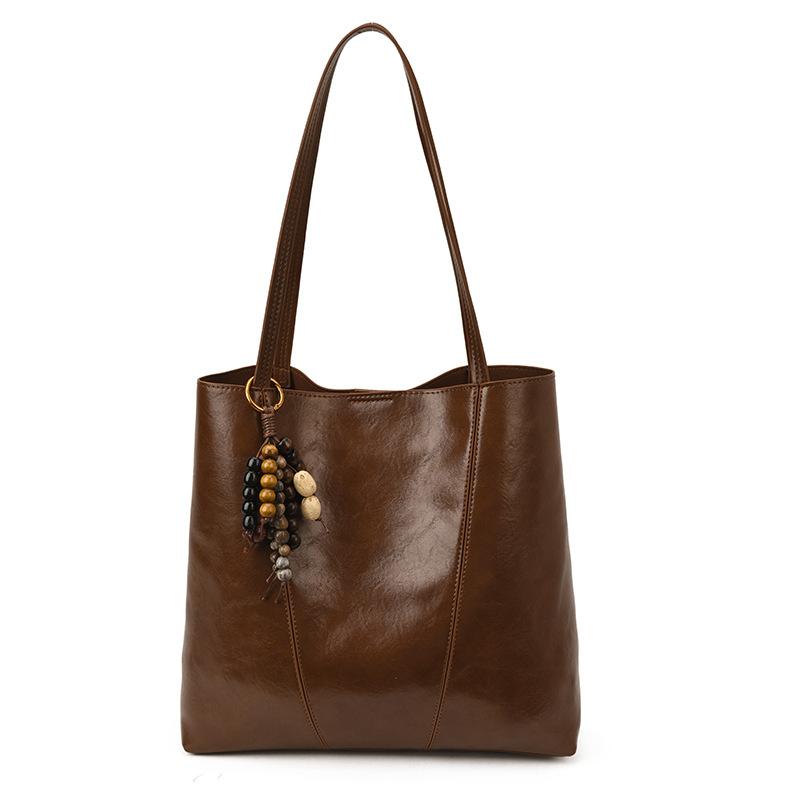 Large-capacity Bag Women's 2025 New Autumn and Winter Texture Versatile Retro Shoulder Bag Large Bag Popular Commuter Tote Bag