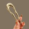 Vintage Metall U-förmige Haargabel Mode Geometrisch Unregelmäßig Legierung Haarspangen Clips Kopfschmuck Damen Mädchen Einfache Haarstäbchen Geschenke