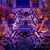Halloween Spider With Light Plush Big Spider Waterproof Bar Haunted House Scene Decoration Props