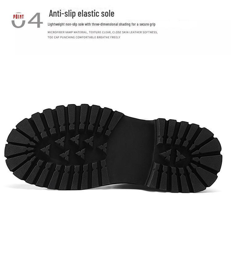 Herre Svarte Høye Motorsykkelstøvler i Skinn - Vanntette, Britisk Stil, Perfekte for Høstarbeidsklær