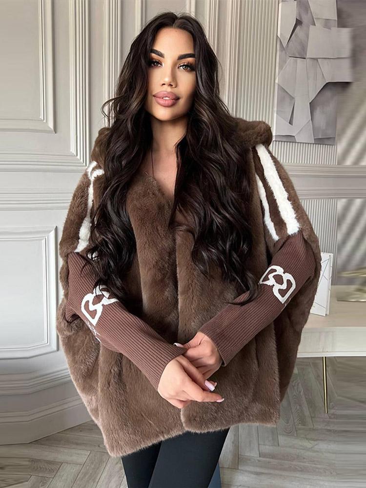 

Женская куртка с воротником-стойкой, капюшоном, на молнии, с длинными рукавами, свободного кроя, из синтетической шерсти, топ для зимы l коричневый