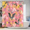 Bat Shower Curtain Halloween Gothic Spooky Home Decor Washable Bathroom Set Vintage Horror Patterned Fabric