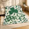 St Patricks Day Shamrocks Coral Fleece Blanket Irish Holiday Decor