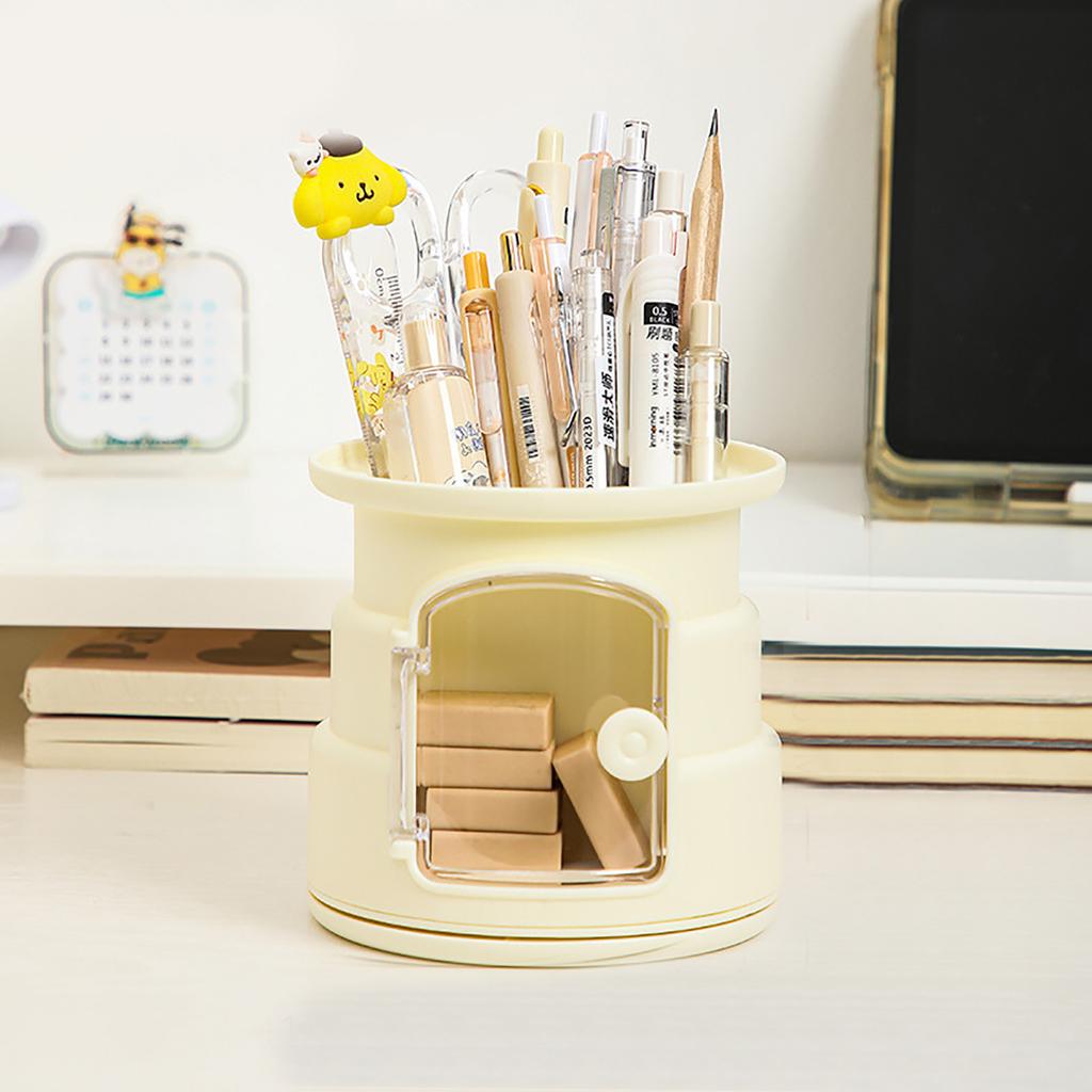 Pen Pencil Holder For Desk 360° Rotating Desk Organizers And Accessories Cute Pen Cup Pot For Office School Home