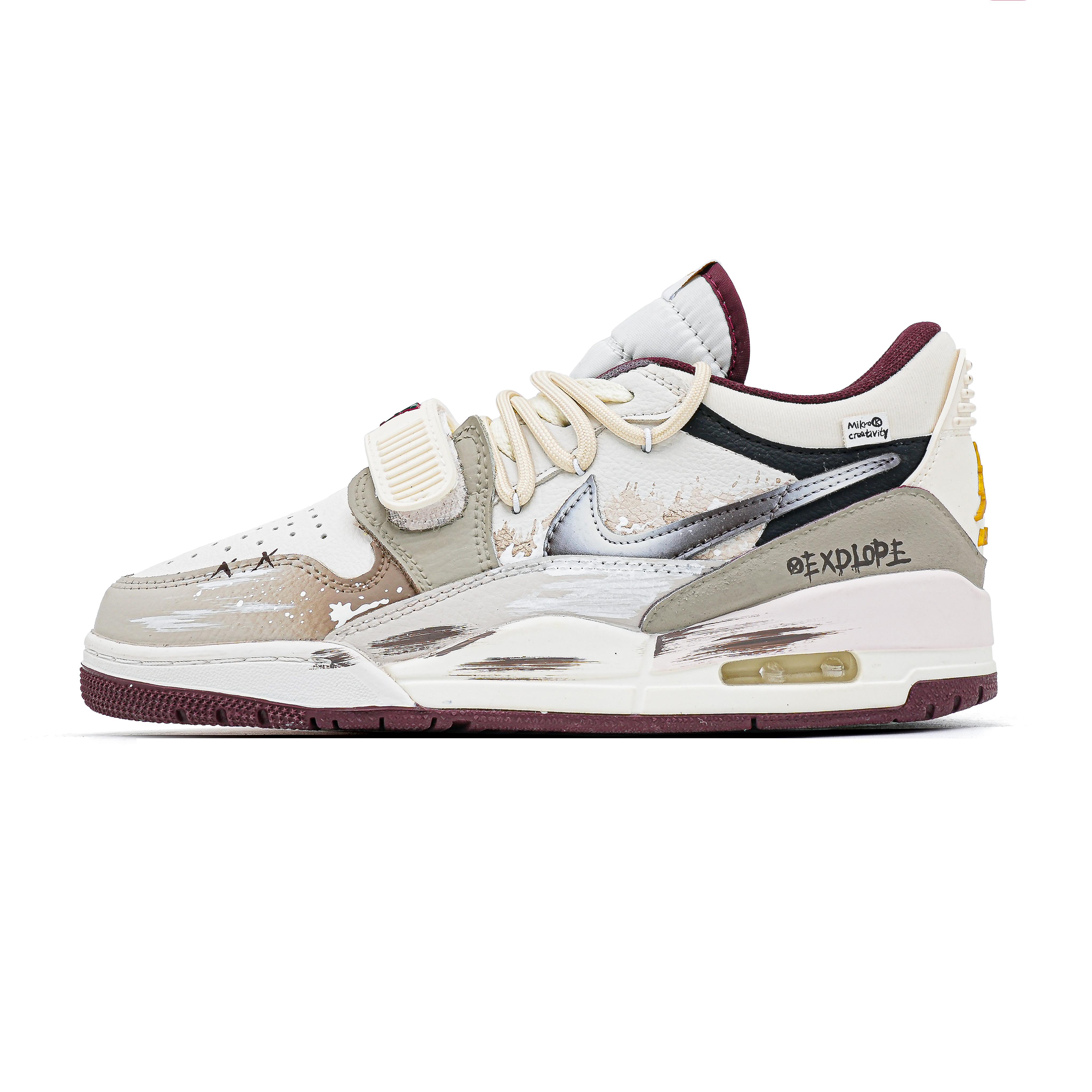 

Jordan Legacy 312 Wild Exploration Leather Abrasion Resistant Abrasion Resistant Low top Vintage Basketball Shoes Men s IB4712-161(Team1068-) 44