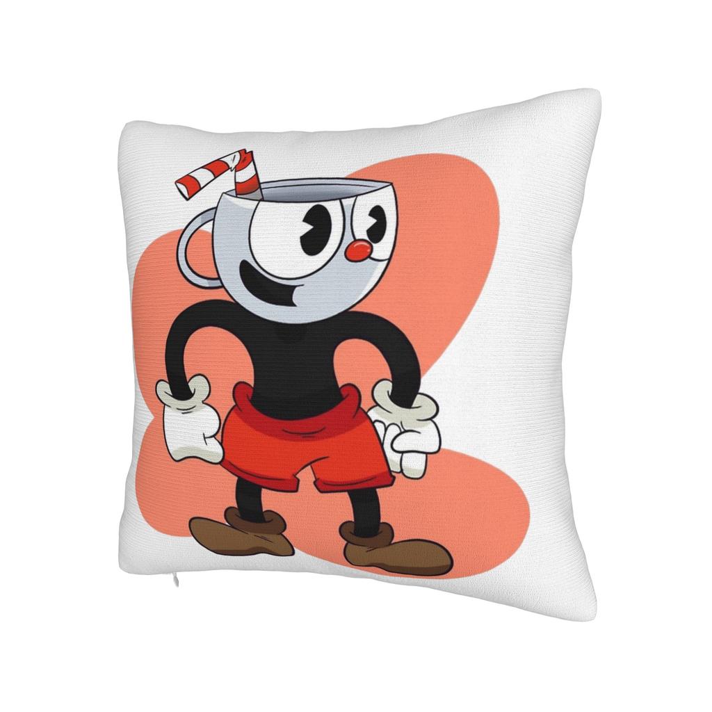 Cupheads And Mugmans Cartoon Pillowcase Printing Cushion Cover Decorations Pillow Case Cover Bedroom Square