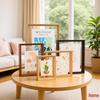 Double-sided Acrylic & Wooden Display Stand for 3D Photos, Transparent Frame for 6, 7, 8-Inch Photos