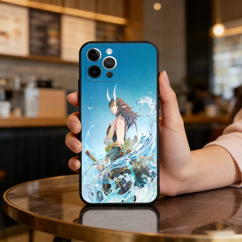 Cool O-Onmyoji Game Phone Case For iPhone 17,16,15,14,13,12,11 Plus,Pro Max,Soft Silicone Black Cover