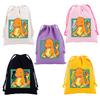Pokemons Canvas Drawstring Bags Anime Figures Pikachu Eevee Gengar Cartoon Print Handbags Kids Birthday Party Candy Gift Bag