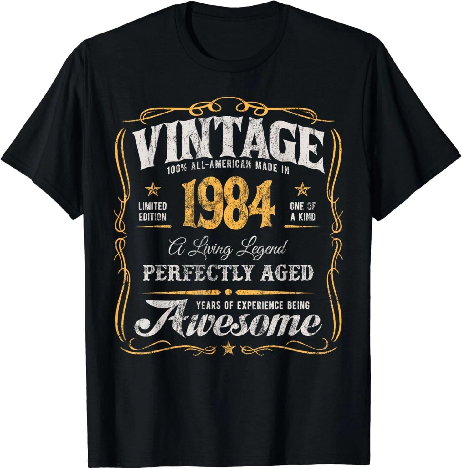 Vintage 40th Birthday Classic Born In 1984 All-Original Gift Unisex T-Shirt L