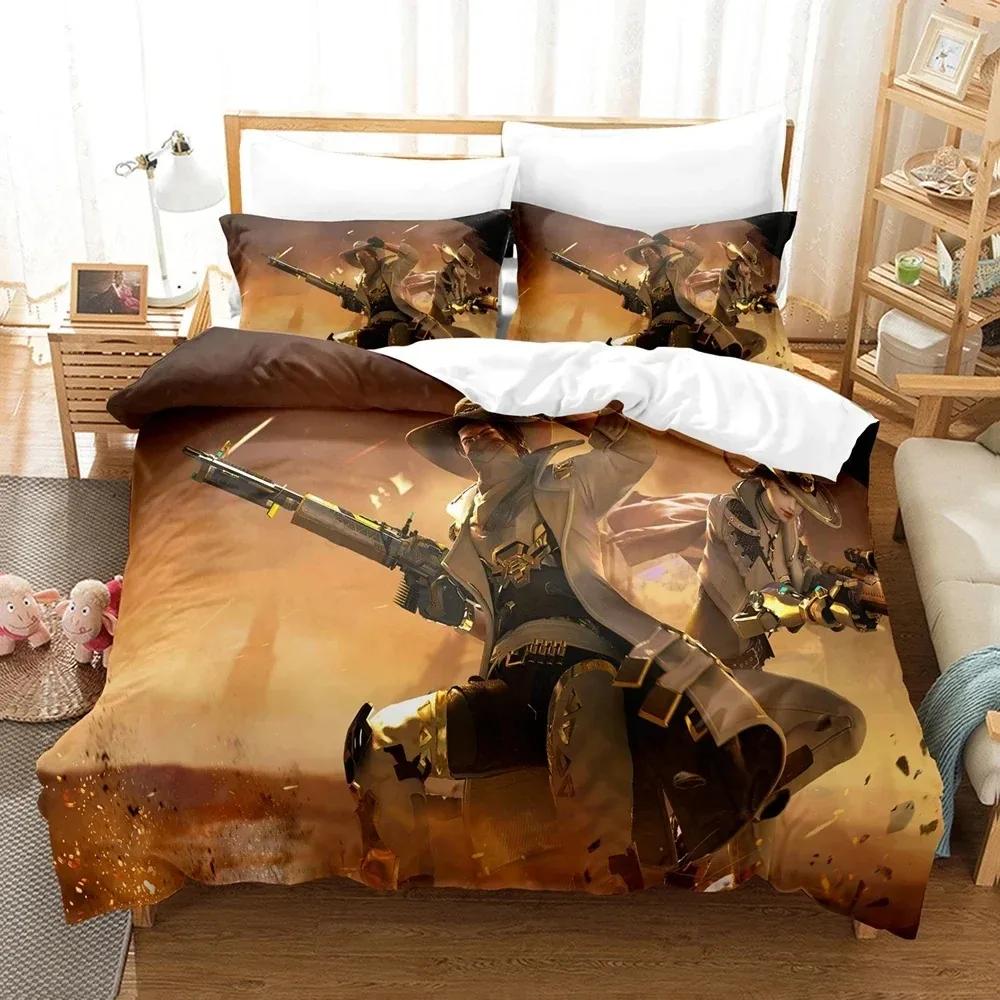 Free Fire Game Battlegrounds 3D New Duvet Cover Pillowcase Bedding Set Adult Boy Bedroom Decoration Children Single Double Large