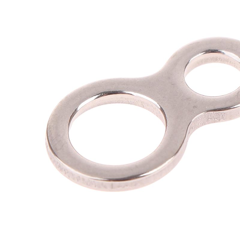 10Pcs Assist Hook Stainless Steel Fishing Jig 8 Figure Rings Fishing Solid Ring Fishing Lure Terminal Lures Pin Connector