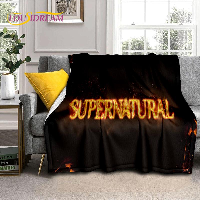 3D SPN Supernatural Sign Dean Sam Blanket,Soft Throw Blanket for Home Bedroom Bed Sofa Picnic Travel Office Cover Child Gift