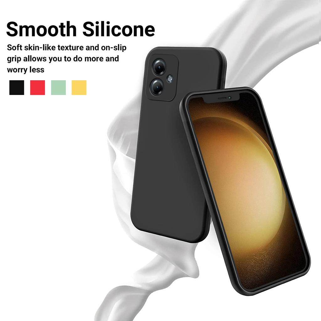 For Motorola Moto G54 5G Case Liquid Silicone Phone Shell Anti-Scratch Phone Cover with Strap