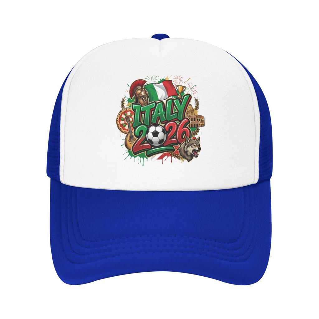 Italy Football Match Mesh Baseball Caps Unisex Women Outdoor Trucker Hat Hats Adjustable Summer Trucker Caps